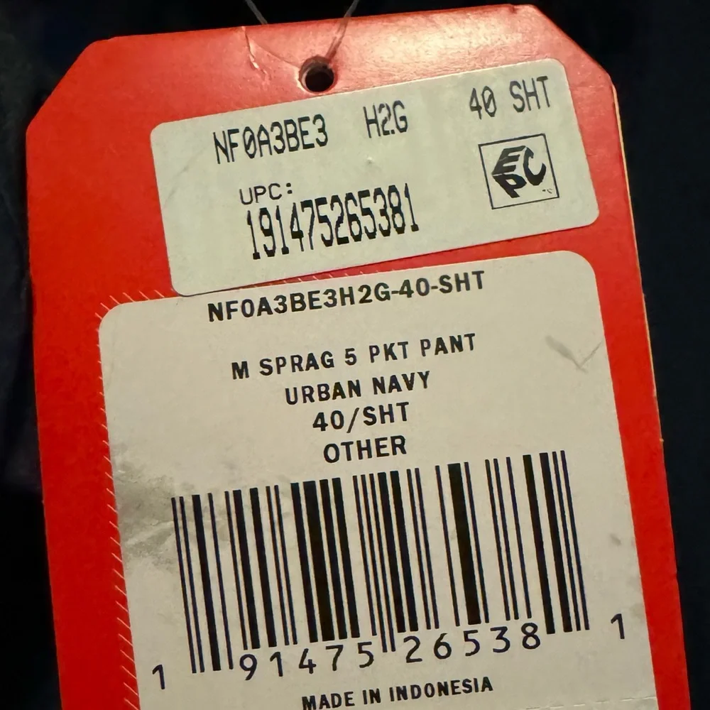 The North Face new tag